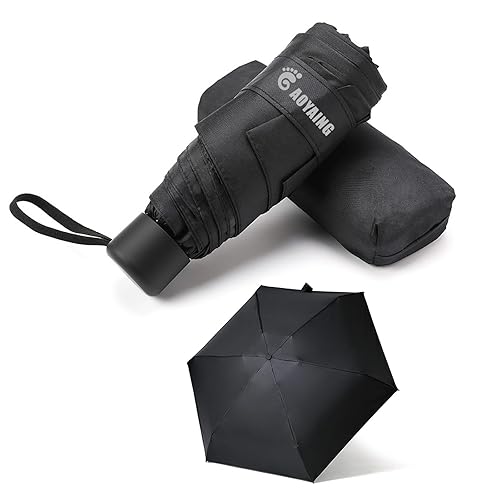 GAOYAING Small Mini Umbrella with Case Light Compact Design Perfect