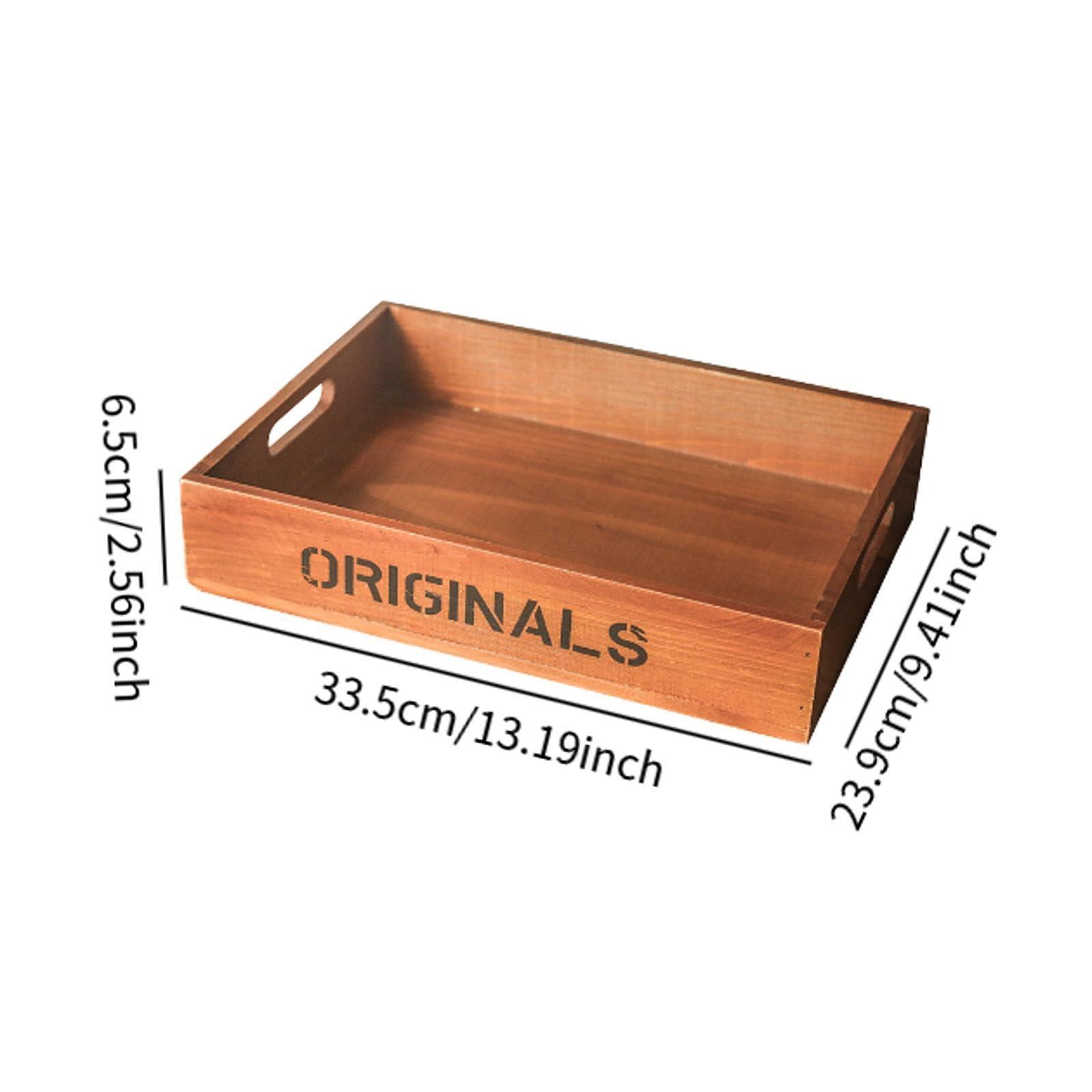 ATORSE™ Wood Tray Vanity Storage Tray Rectangle Serving Tray for Office Bedroom Desk|Home & Garden | Household Supplies & Cleaning | Home Organization | Storage Boxes 2