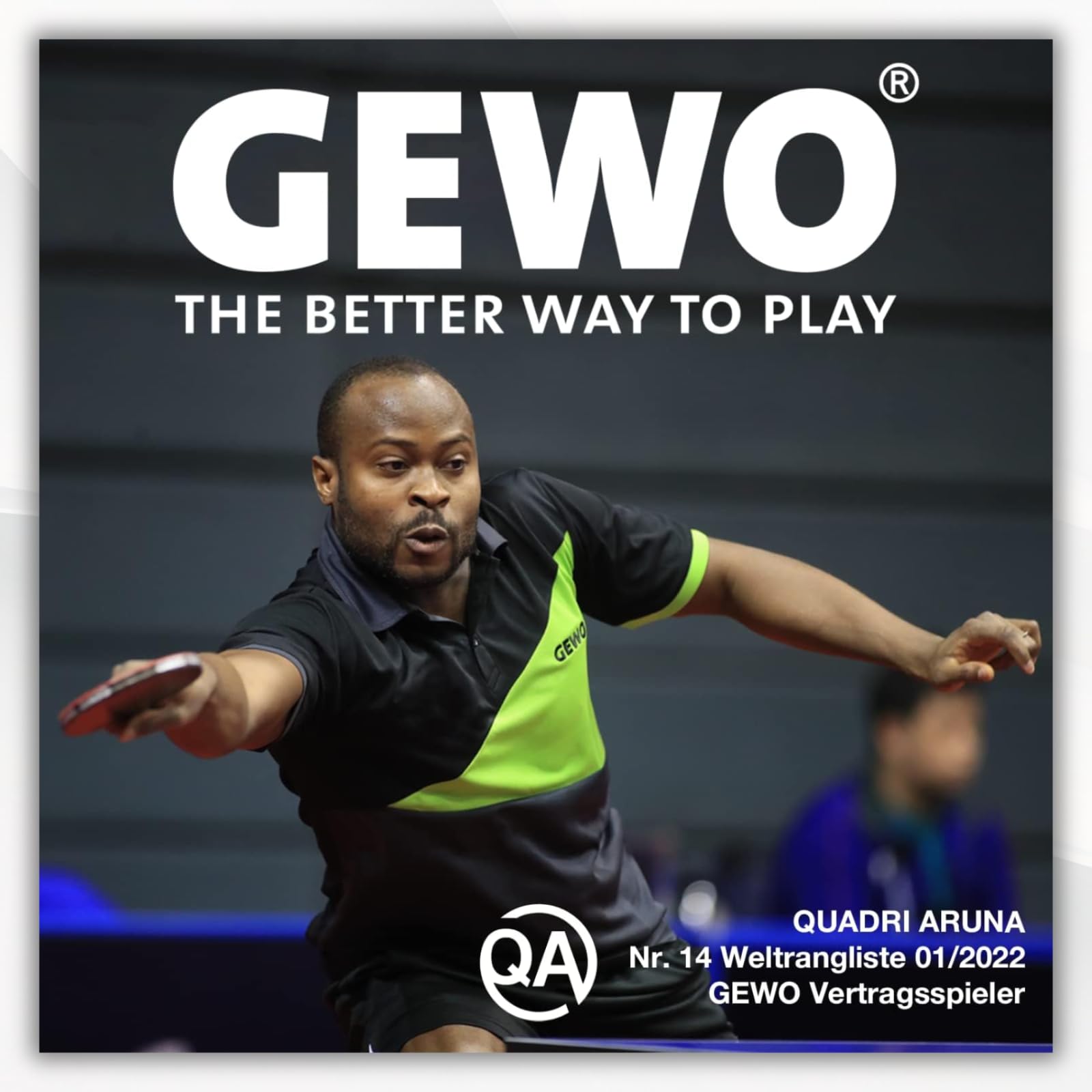 GEWO Unisex – Thunderball 2 wysoka kontrola i maksymalny spin rakieta do tenisa stołowego, czarna/pomarańczowa, jeden rozmiar