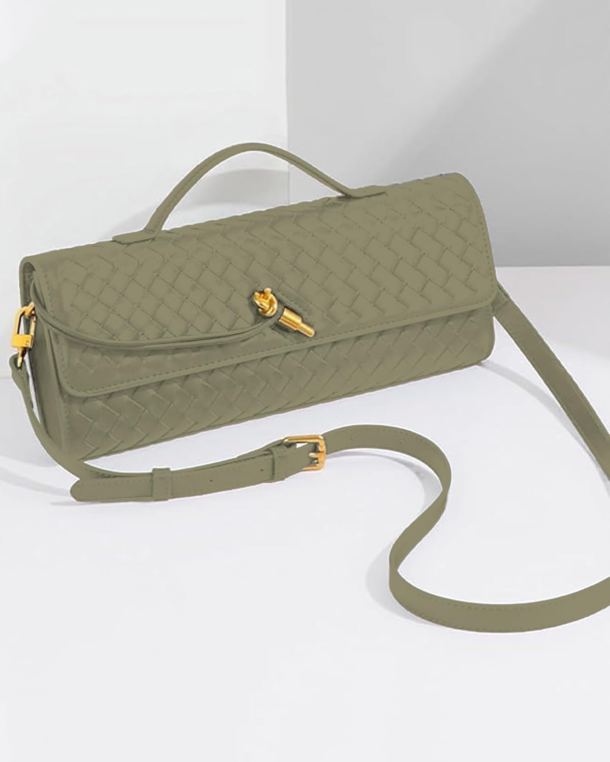 NEWBELLA Handwoven Women's Clutch Purse, Crossbody Bag with Adjustable Strap for Evening & Casual Use - Image 7