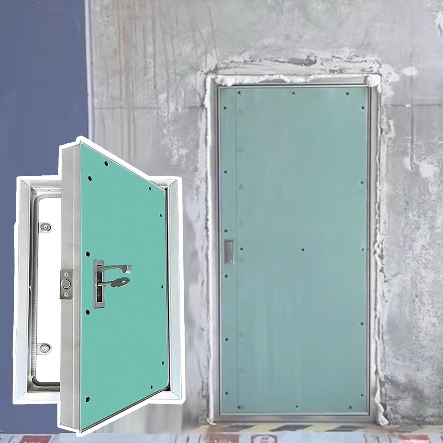 Panel de puerta de acceso para paneles de yeso de 20 x 31 pulgadas, placa de inspección de aluminio para sistema de agujeros de pared resistente y cubierta de ático, acceso a placas de yeso (40 x 60