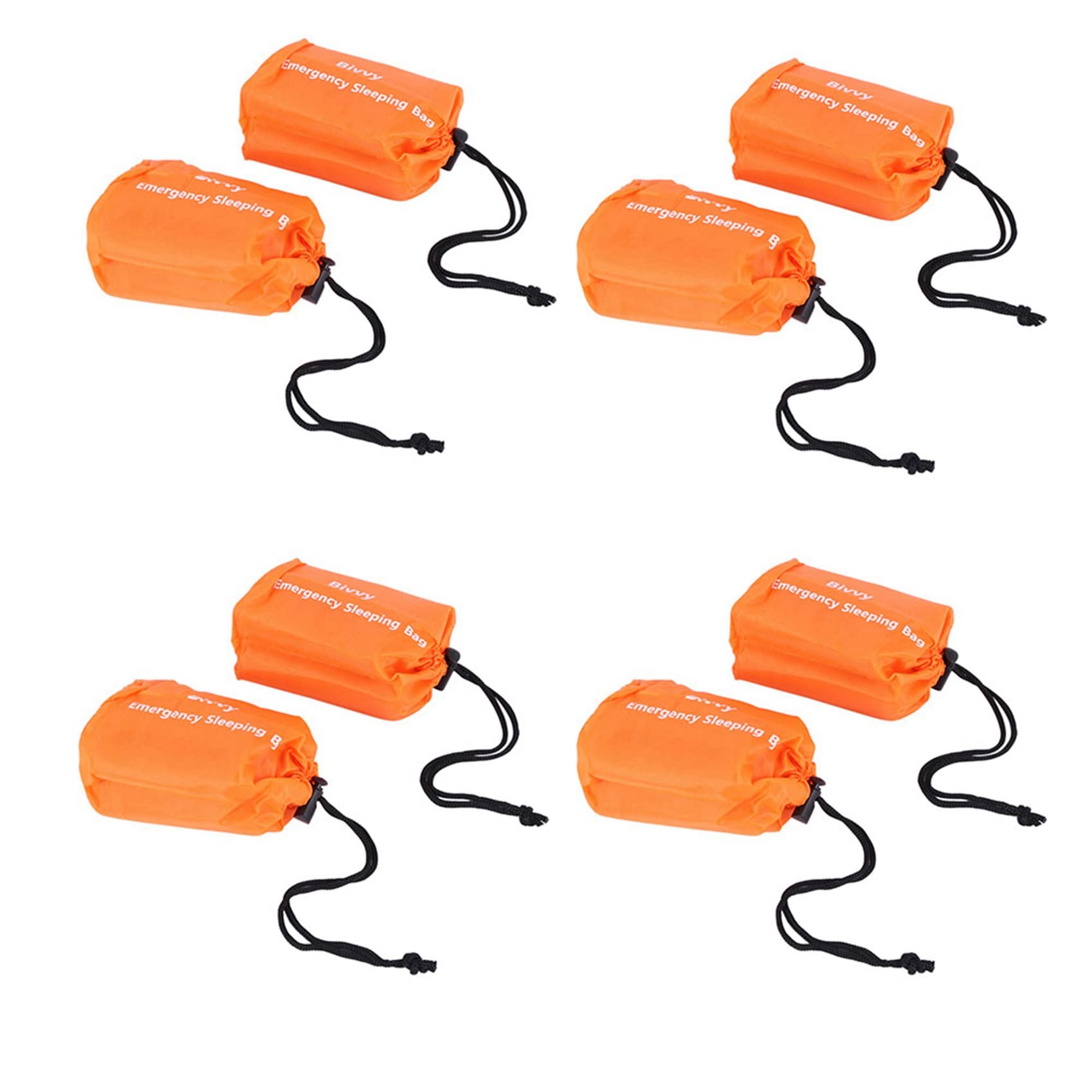 8-Pack de Sac de Couchage d'urgence Thermique Imperméable Couverture de Survie pour Le Camping en Plein Air Randonnée