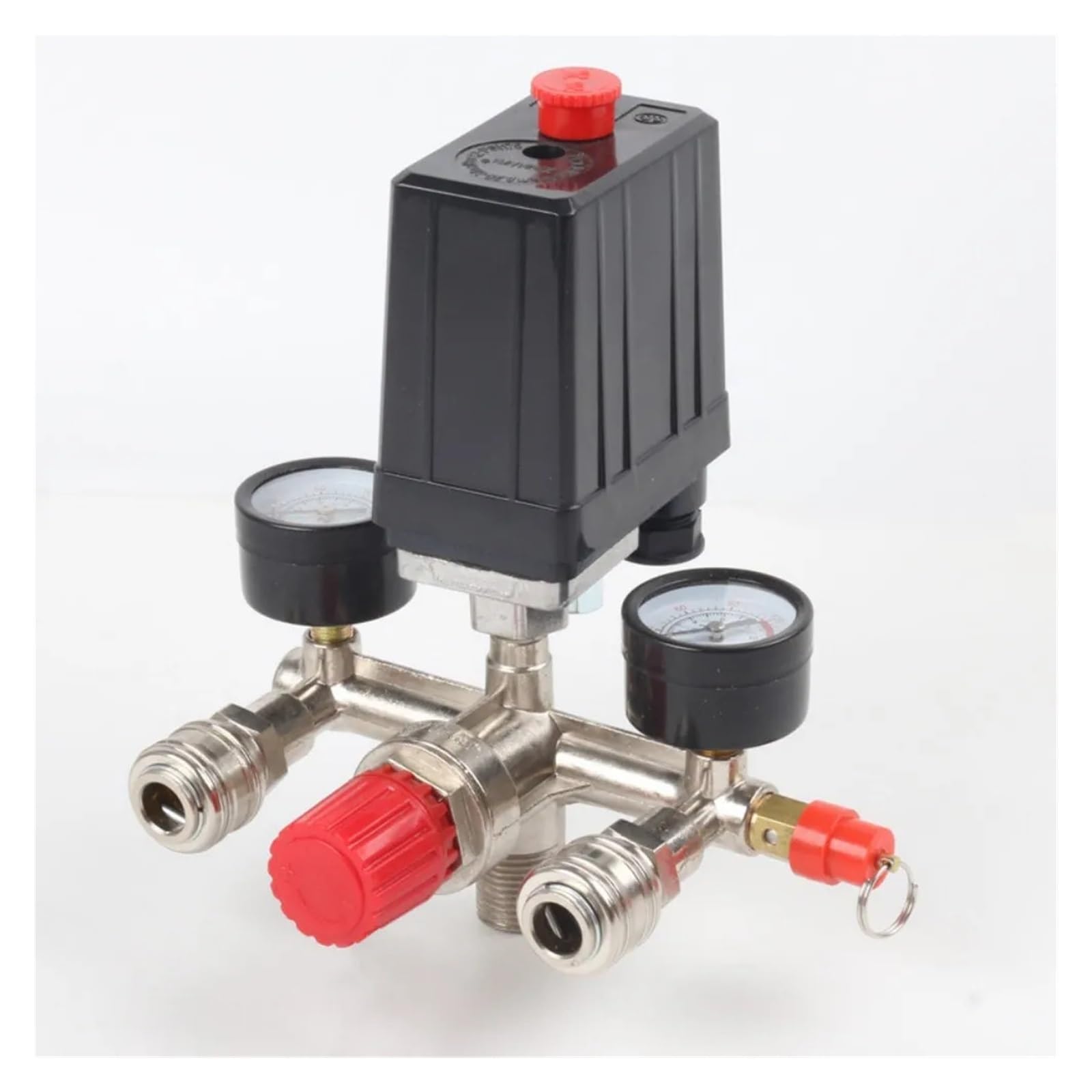 Kit de Control válvula conmutación presión del compresor aire CA 90-120PSI, medidores reguladores colector interruptor Vertical, seguridad
