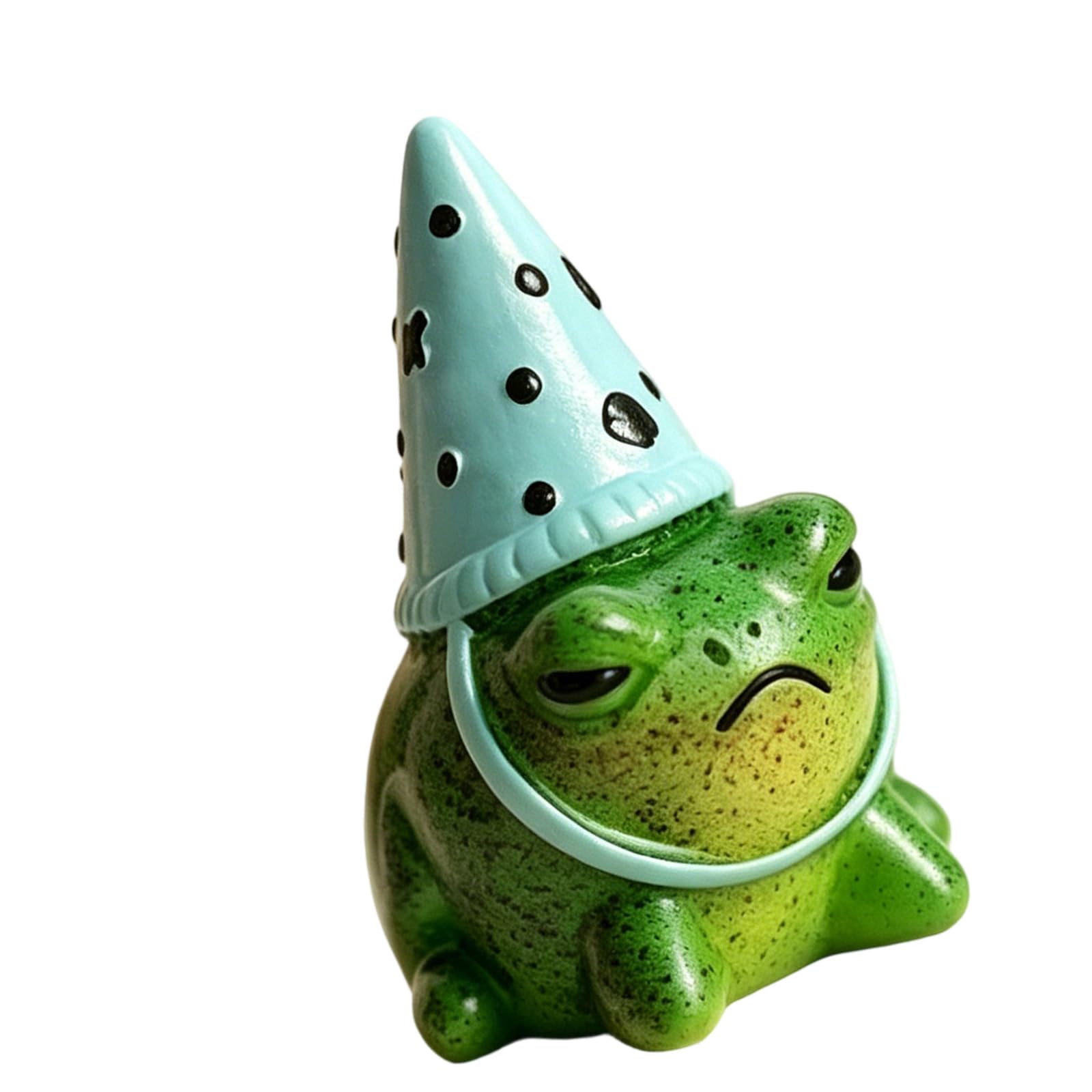 Tsophreniq Frogs Figurine with Party Hat Colorful Resin Decoration for Home Desk and Garden Yard Lawns Ornament Collectible Small Frogs Statue