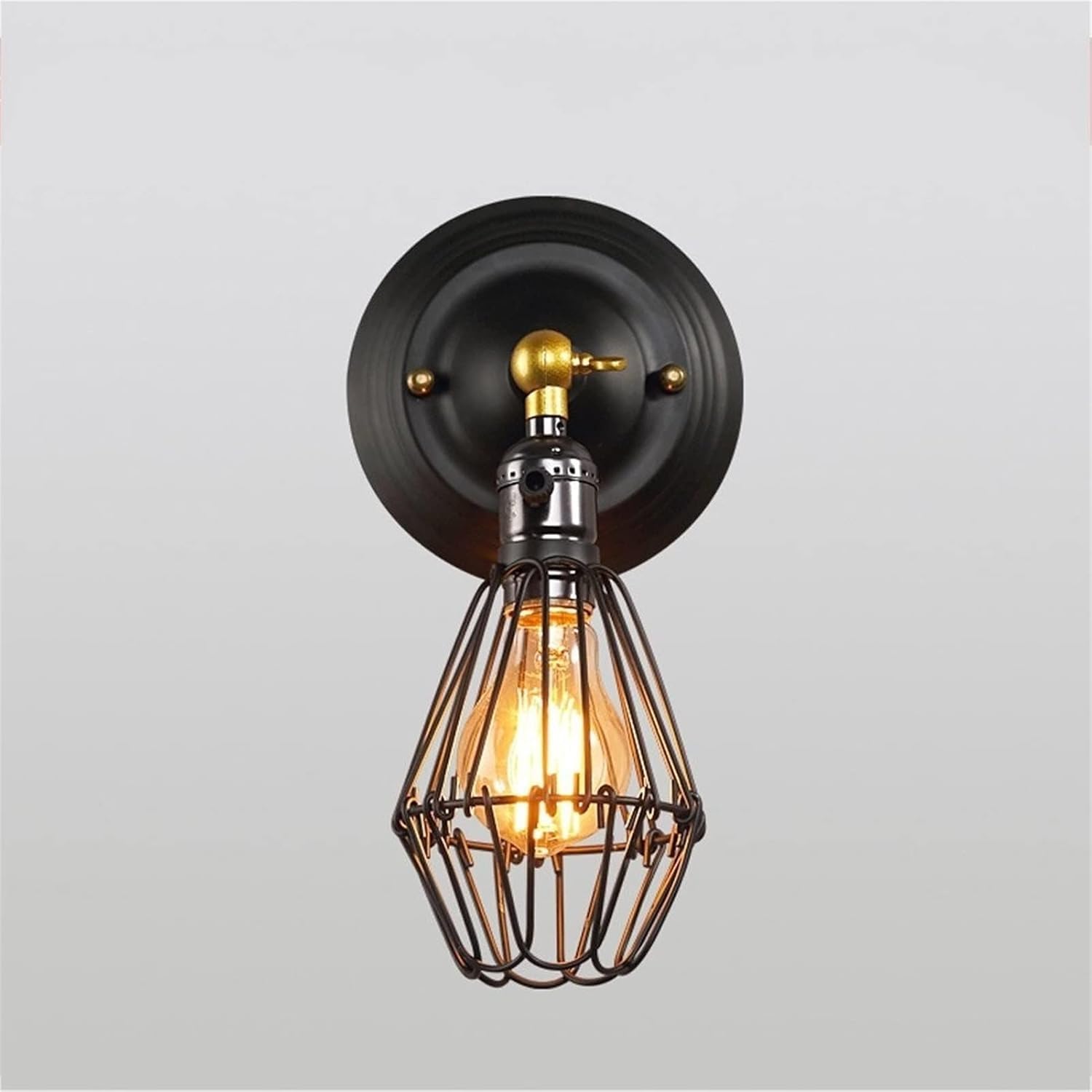 HYJAUSXB European Industrial Adjustable Wall Lamp for Bedroom Bedside Kitchen Farmhouse Aisle Balcony Entrance Corridor E27 Lamp, Pendant Light