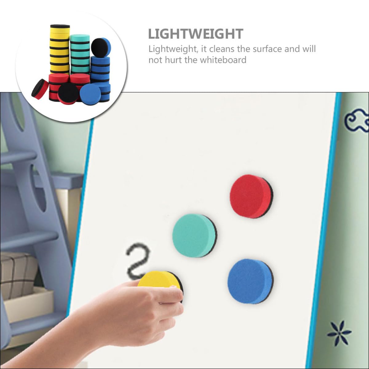 48 Stück 48 Stück Whiteboard Radierer aus EVA Filz Magnetisch Haftend für Büro Unterricht Farbig Ergonomisch Gestaltet