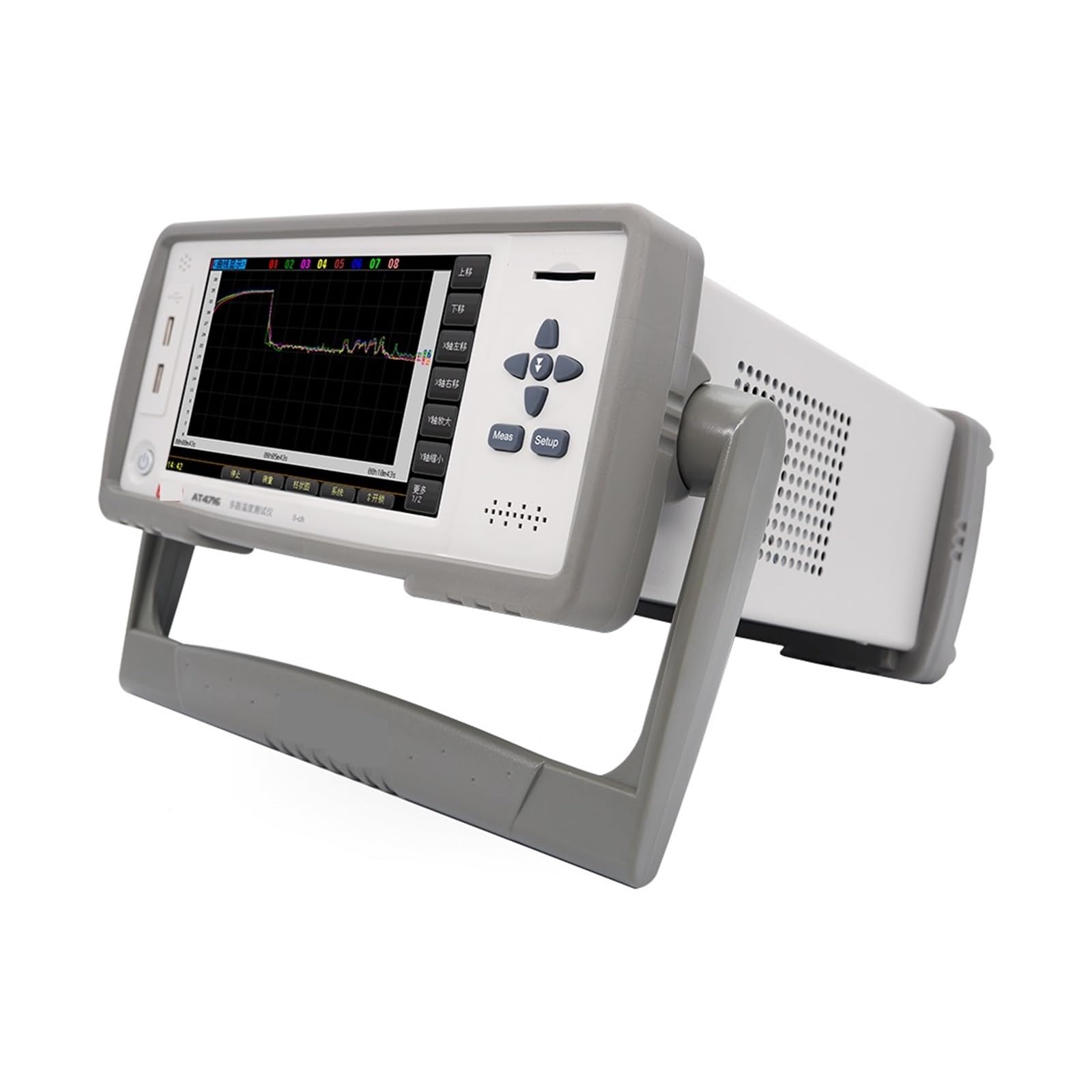 Oscilloscope, AT4716 Multi-Channel Temperature Meter Data Logger Digital Multimeter Industrial Thermometer