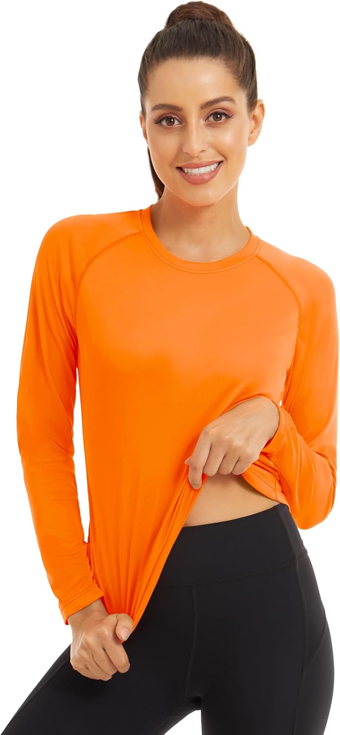 MAGCOMSEN Women's Long Sleeve Shirts UPF 50+ Sun Protection Quick Dry Swim Shirt for Rash Guard Fishing Workout 2 Pack