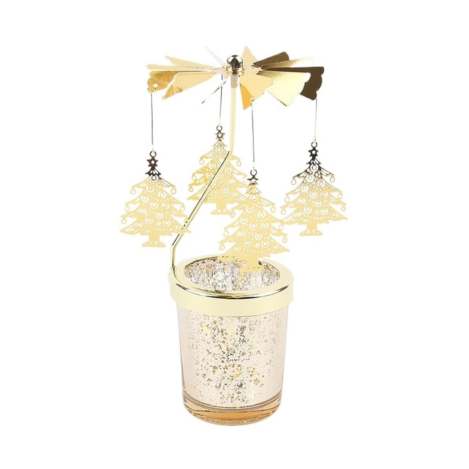 Candle Holders Rotating Candle Stick Holder Gold Candlestick Home Decoration Romantic Valentine's Party Room Decor Carousel Stand(Style7)