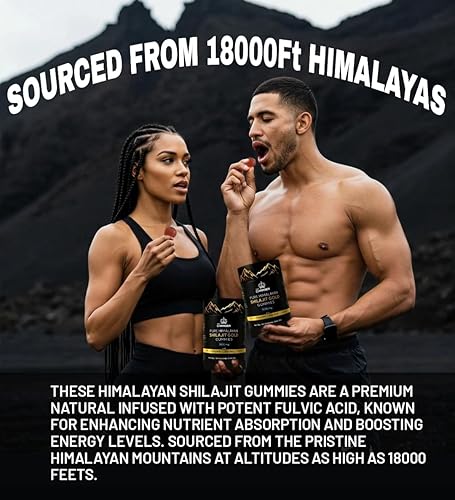 Miniatura 5 de Shilajit - Gomitas para hombres y mujeres  3000 mg Shilajit orgánico puro del Himalaya con Ashwagandha Gokshura  Sin OMG, sin azúcar añadida  Más de