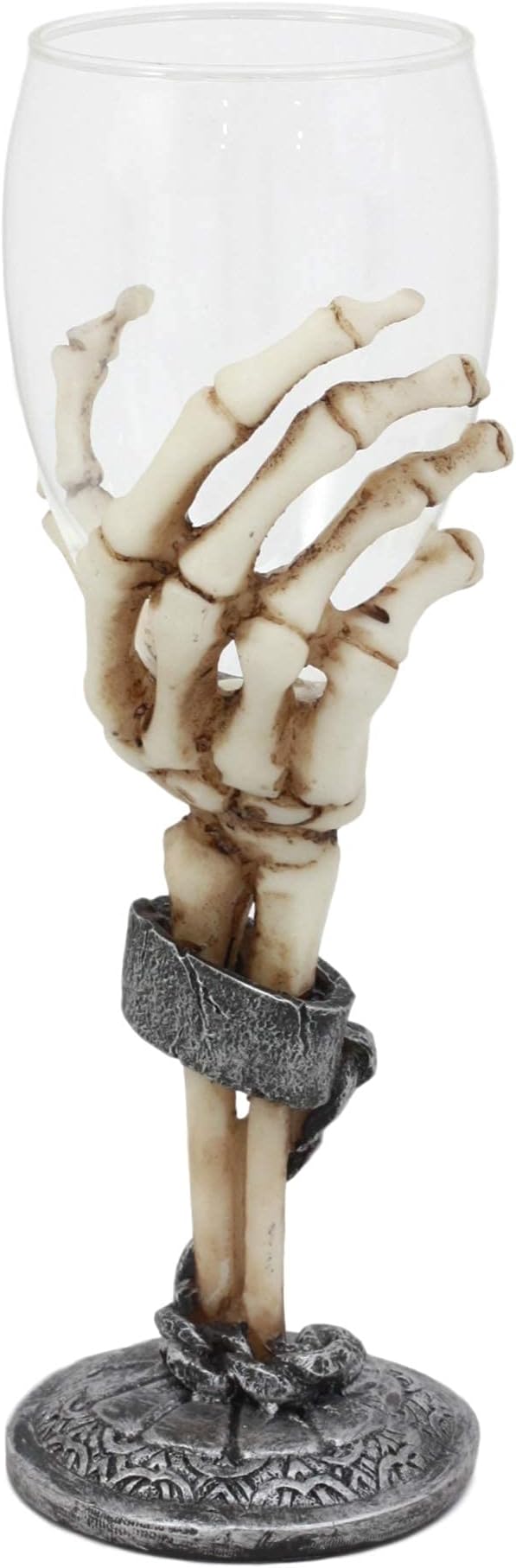 Ebros Grasp Of the Dead Eternal Slave Skeleton Hand Small Wine Goblet Glass Drink Chalice For All Beverage Halloween Party Hosting Of Morbid Collection Underworld Skulls Skeletons And Horror Bones