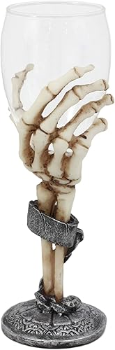 Ebros Grasp Of the Dead Eternal Esclavo Esqueleto Mano Pequeño Copa de vino Cáliz de bebida de vidrio para todas las bebidas Fiesta de Halloween