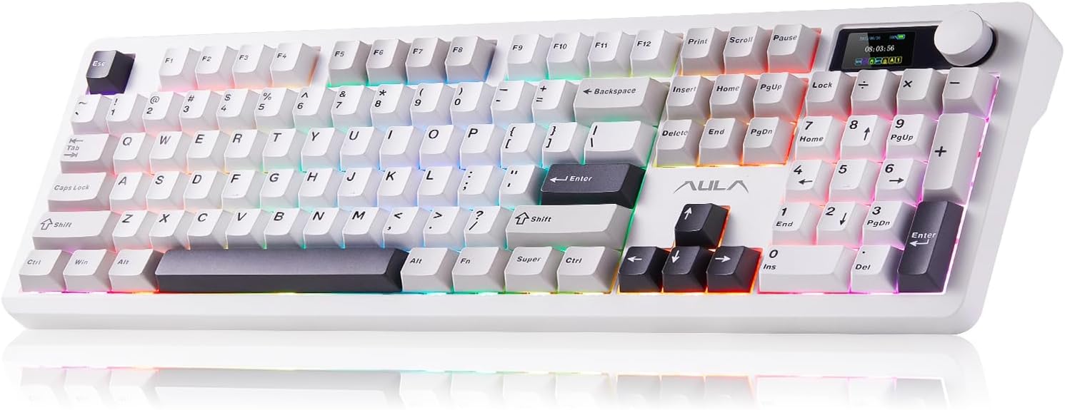 AULA F106PRO Wi-fi Keyboard, Full Dimension Mechanical Keyboard with Med… AULA F106PRO Wi-fi Keyboard, Full Dimension Mechanical Keyboard with Med…