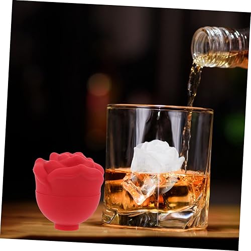 Miniatura 4 de Ipetboom Bandeja de hielo con cara de rosa, moldes para cubitos de hielo, whisky, hielo en forma de V, rodillo de enfriamiento de hielo, máquina de
