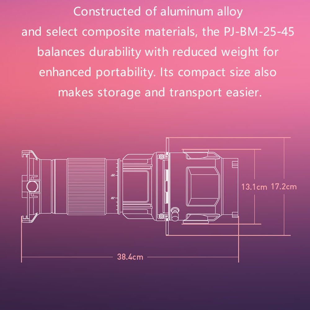 NANLITE Bowens Mount Projection Attachment 25°-45° Optical Snoot Photography Kit Lens Modifier for Nanlite FS-300C/300B FC-300B/300C FC-500B/500C Forza 300/300B/500/500B Aputure 300DII 300C 300X 600D