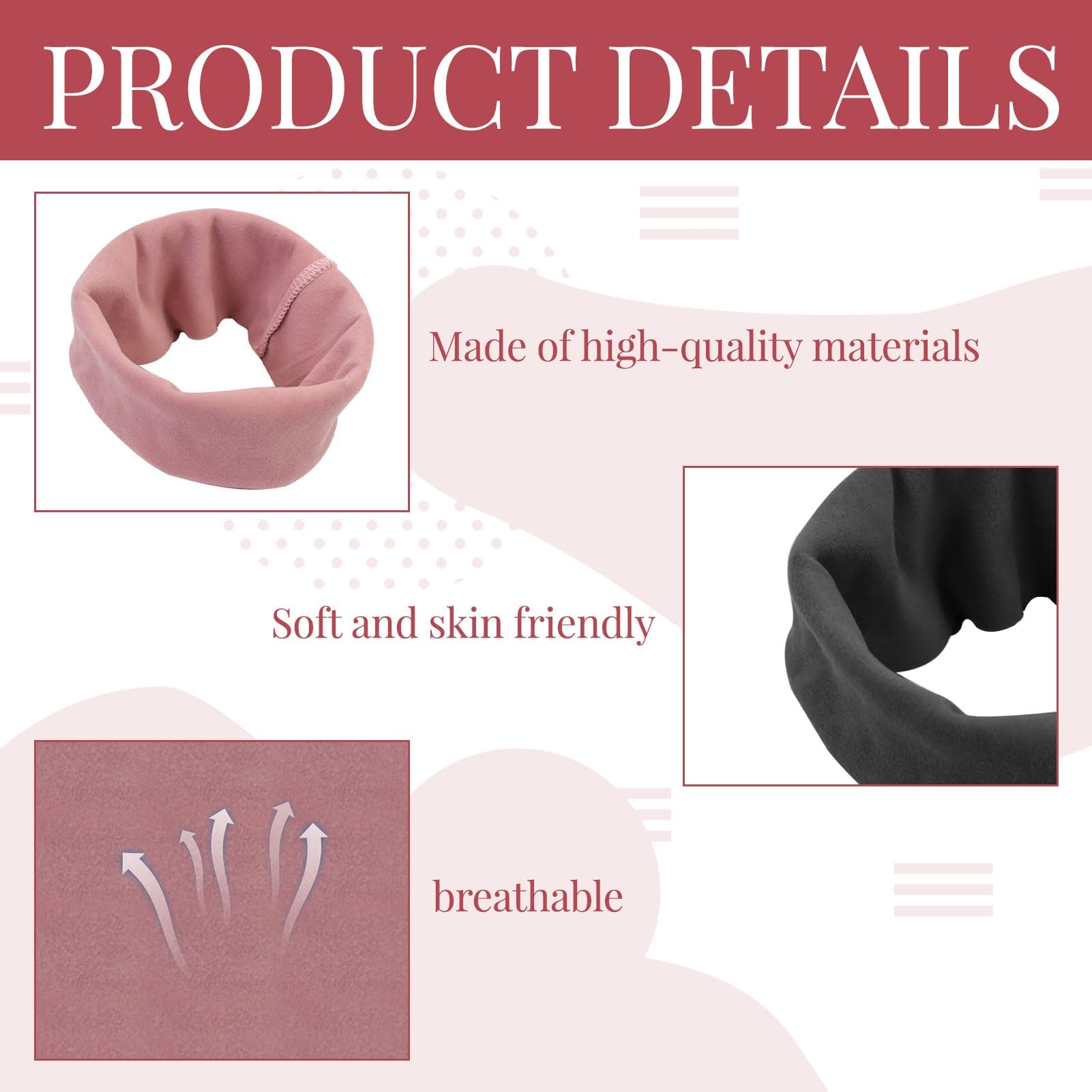 Miiqxx 2PCS Dog Ear Defenders & Protectors for Bath Shower & Anxiety Relief (Cat & Dog, Pink & Black), Black, Pink - Image 3
