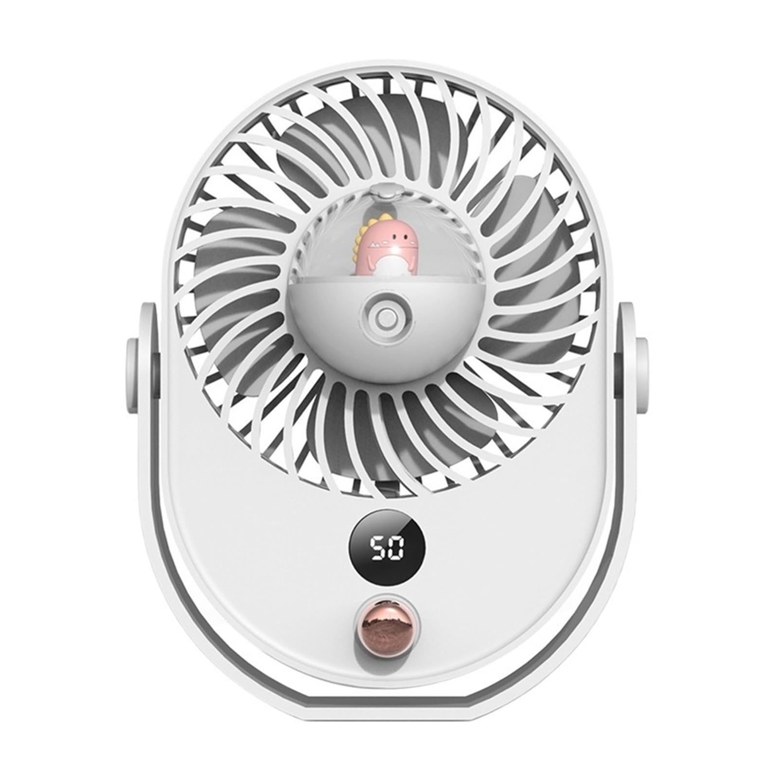 2 In 1 Mini USB Charging Humidifier Air Cooler Fan Home Office Desktop Water Spray Humidify Misting Cooling Fans Airflow Comfort Refreshing Breeze(White)