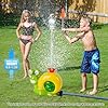 612n0ye7eul - VATOS Water Sprinkler Baseball Toy for Kids Outdoor Play, 2 in 1 Snail Summer Water Game with 2 Sprinkler Heads, 360° Roating Spray Water Baseball for Boys Girls Summer Backyard Lawn Pool Party Fun