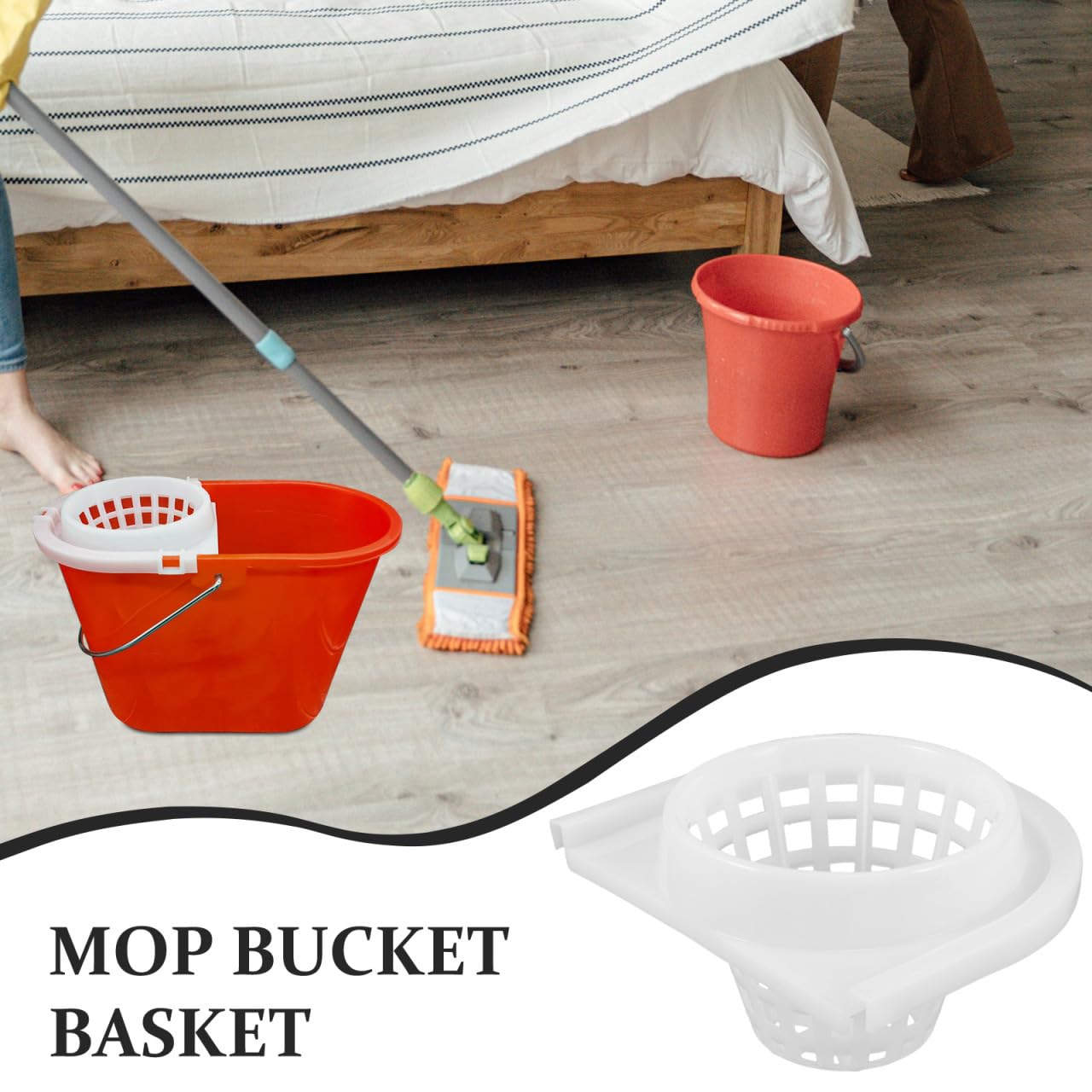 NAMOARLY Mop Bucket Basket Drainage Basket for Efficient Cleaning Replacement Accessory for Mopping Buckets Thickened Design with Easy Drainage and Humanized Features