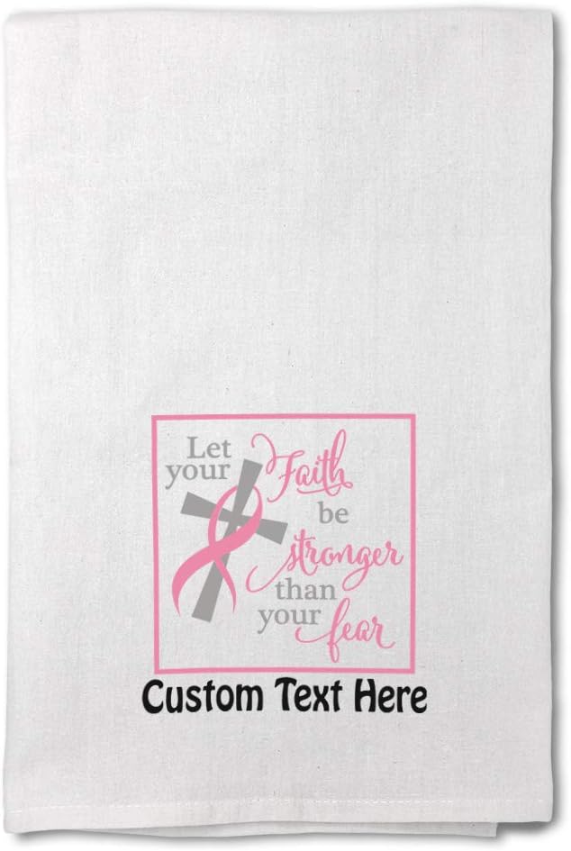 Style In Print Custom Decor Flour Kitchen Towels Let Your Faith Be Stranger Than Fear Funny & Novelty Funny & Novelty Novelty Cleaning Supplies Dish Towels Personalized Text Here