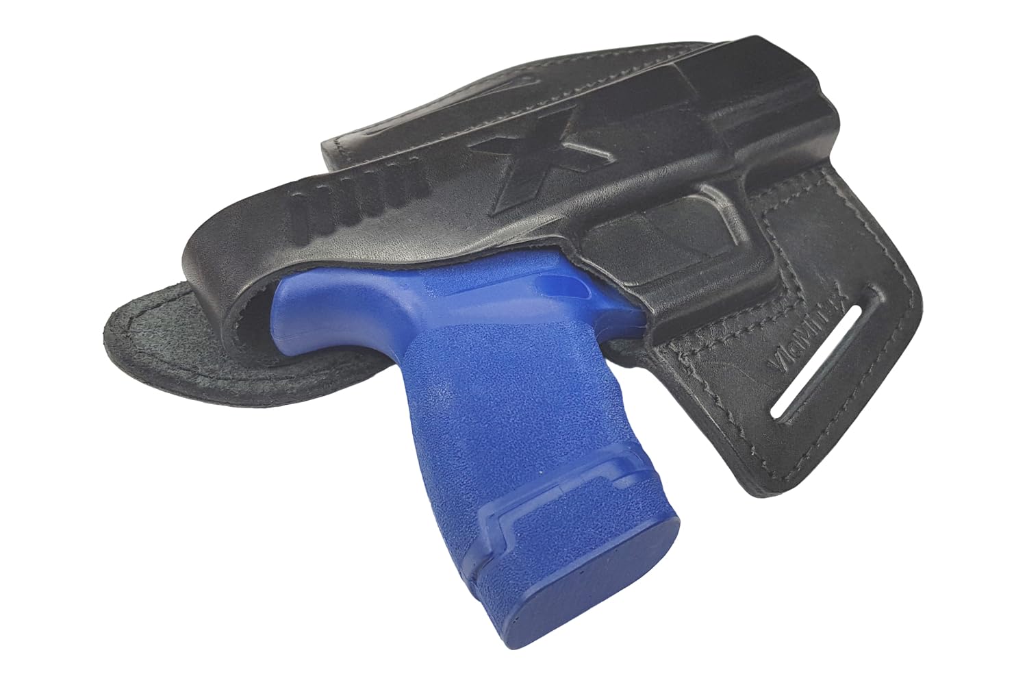 VlaMiTex B6 OWB Fondina per Pistola Springfield Hellcat in Pelle Nero