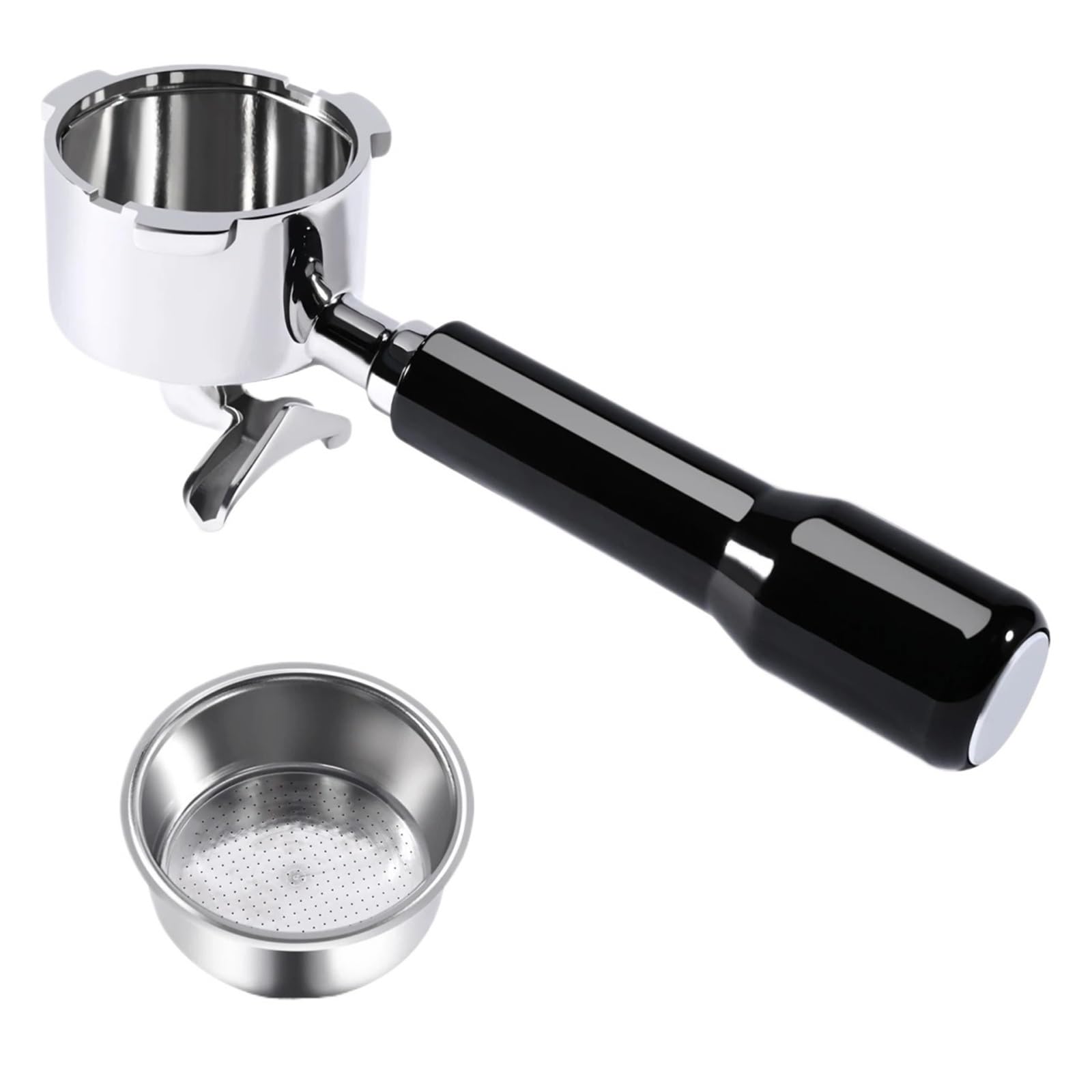 51 Mm Doppelauslauf-Kaffee-Siebträger, Kompatibel For Delonghi, 51 Mm, 3 Ohren, EC850, EC685, 1 2 Tassen, Ersatzfilterkorb, Espressomaschinen-Werkzeug(Style-4 1set)