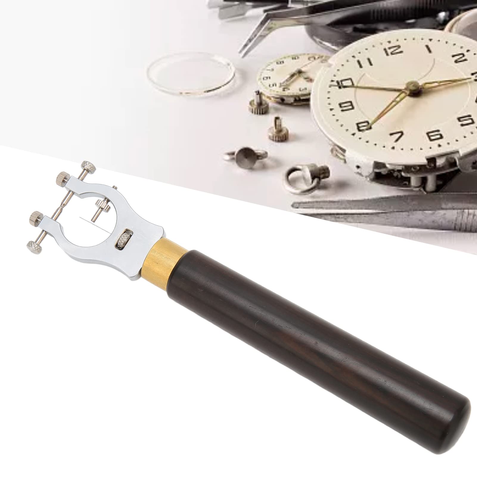 PolyGen Watchmaker Truing Caliper Naprawa zegarków ze stali stopowej Truing Suwmiarka 6,1 x 1 cal ze schowkiem do korekcji koła balansu ruchu