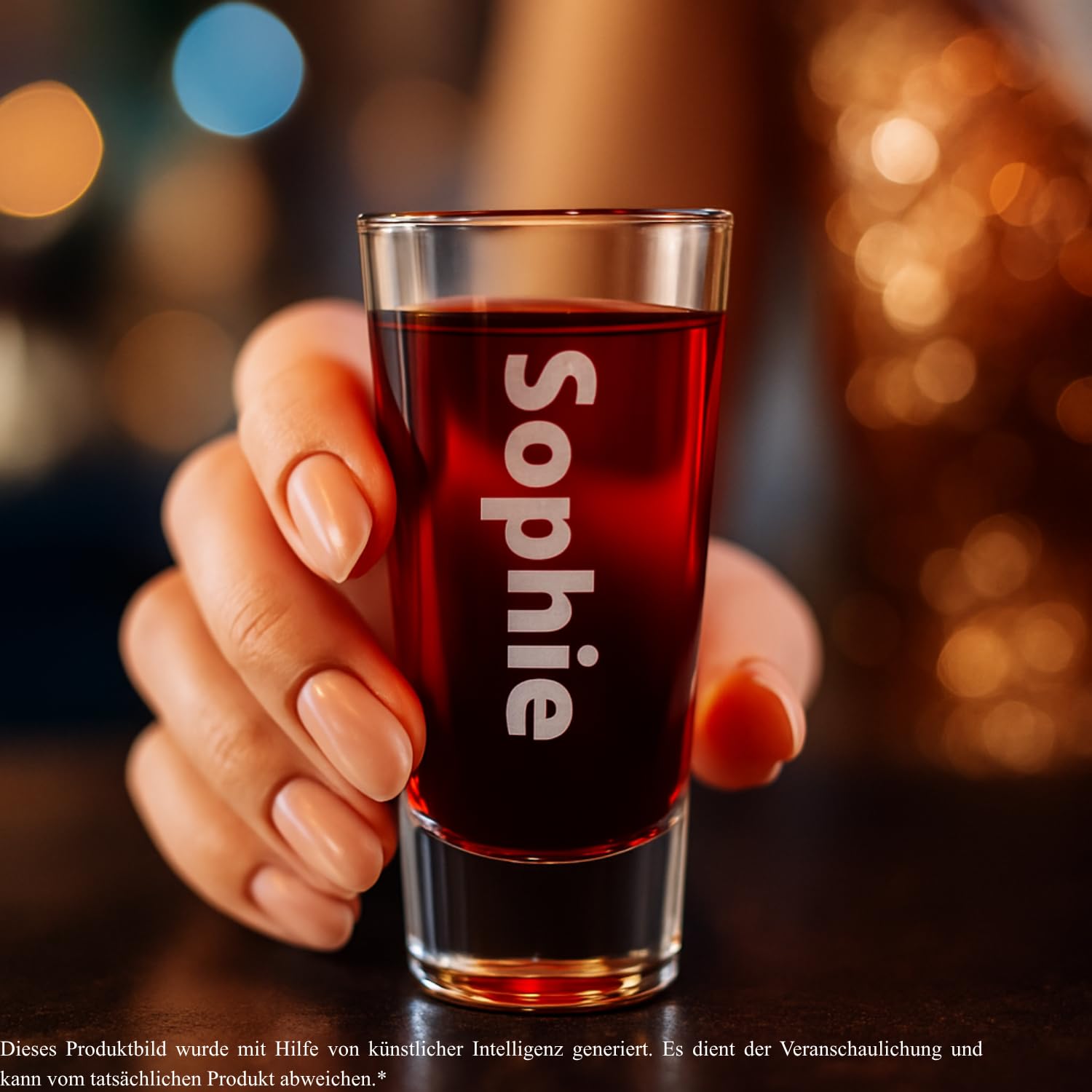 Schnapsgläser SKOL mit Gravur, Name vertikal, 6,5 cl, 60 Stück | Personalisierte Stamper, individuelle Namensgravur, Geschenk zur Hochzeit oder Geburtstag, Spülmaschinenfest
