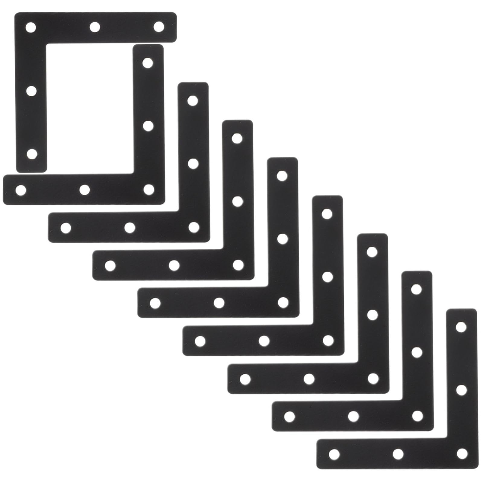 Staffe angolari 20 pezzi nero a forma di L staffe angolari per mobili staffe a destra riparazione hardware antiruggine