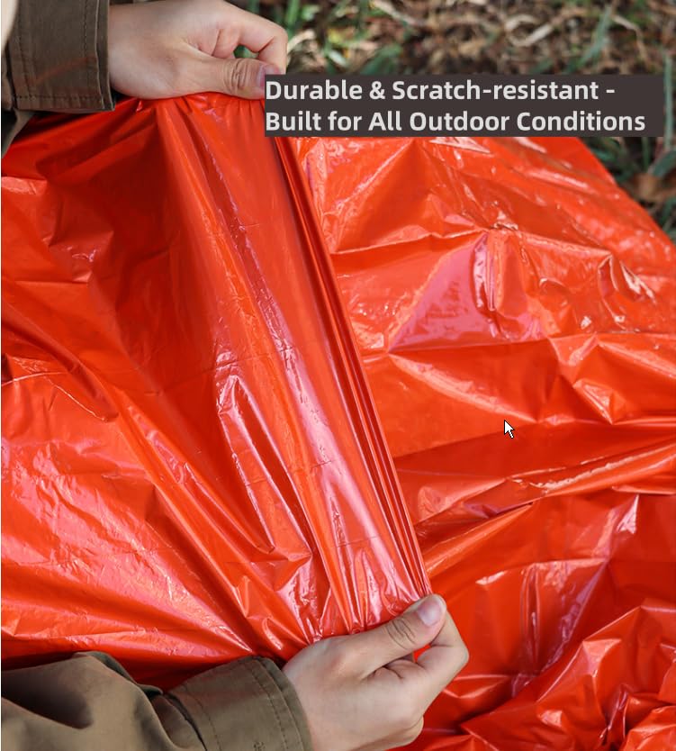 Sleeping Bags, Portable Sleeping Bag Waterproof Blanket for Camping Hiking and Other Outdoor Activities, Orange miniatura 4