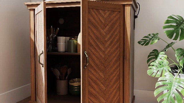 Amazon.com: JOINICE Farmhouse Coffee Bar Cabinet with