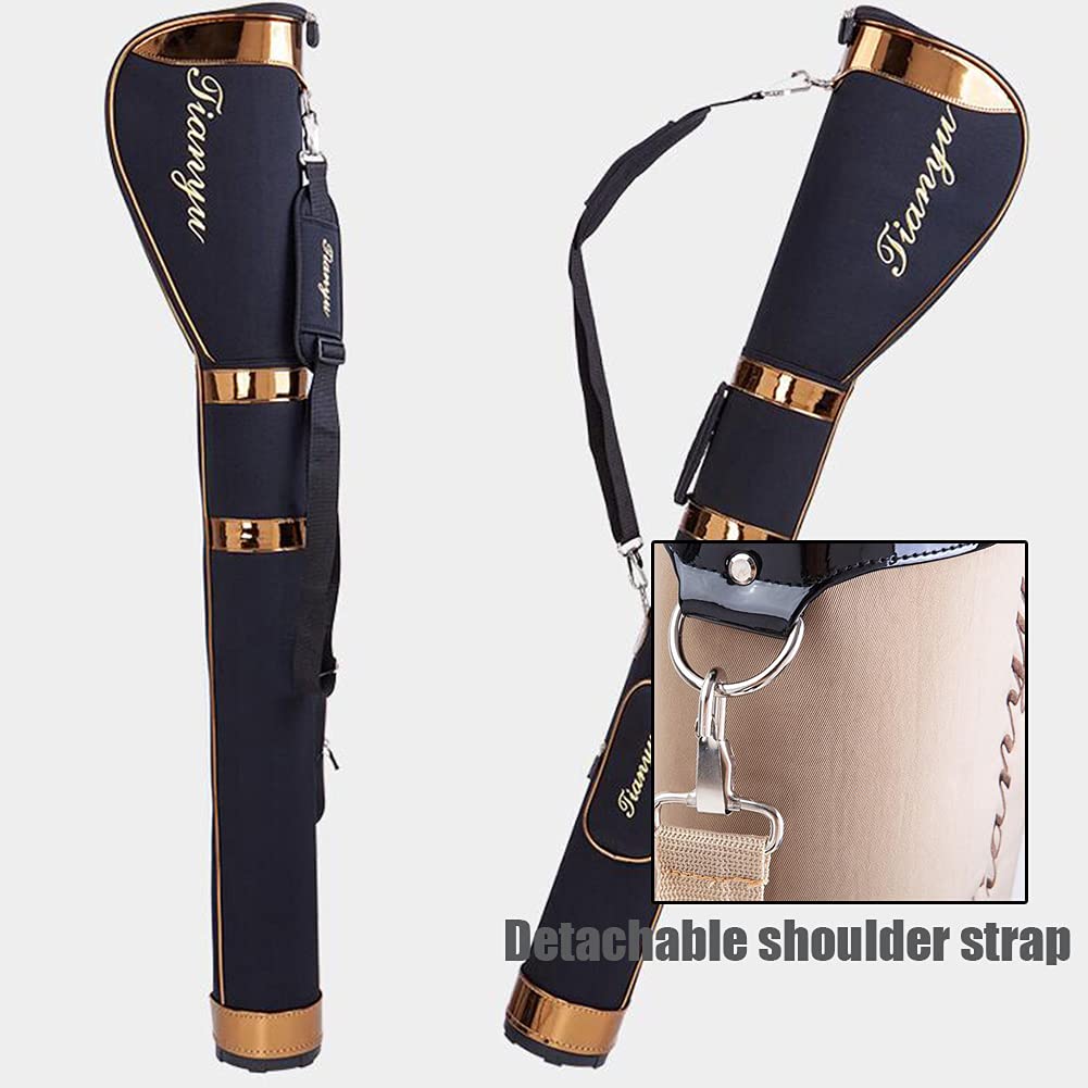 Leichte Pistolbag Golfwagen-Tasche mit Riemen, Pencil Practice Case-Tragetasche Sonntags-Tasche für 6-7 Schläger (weiß, Khaki, schwarz)