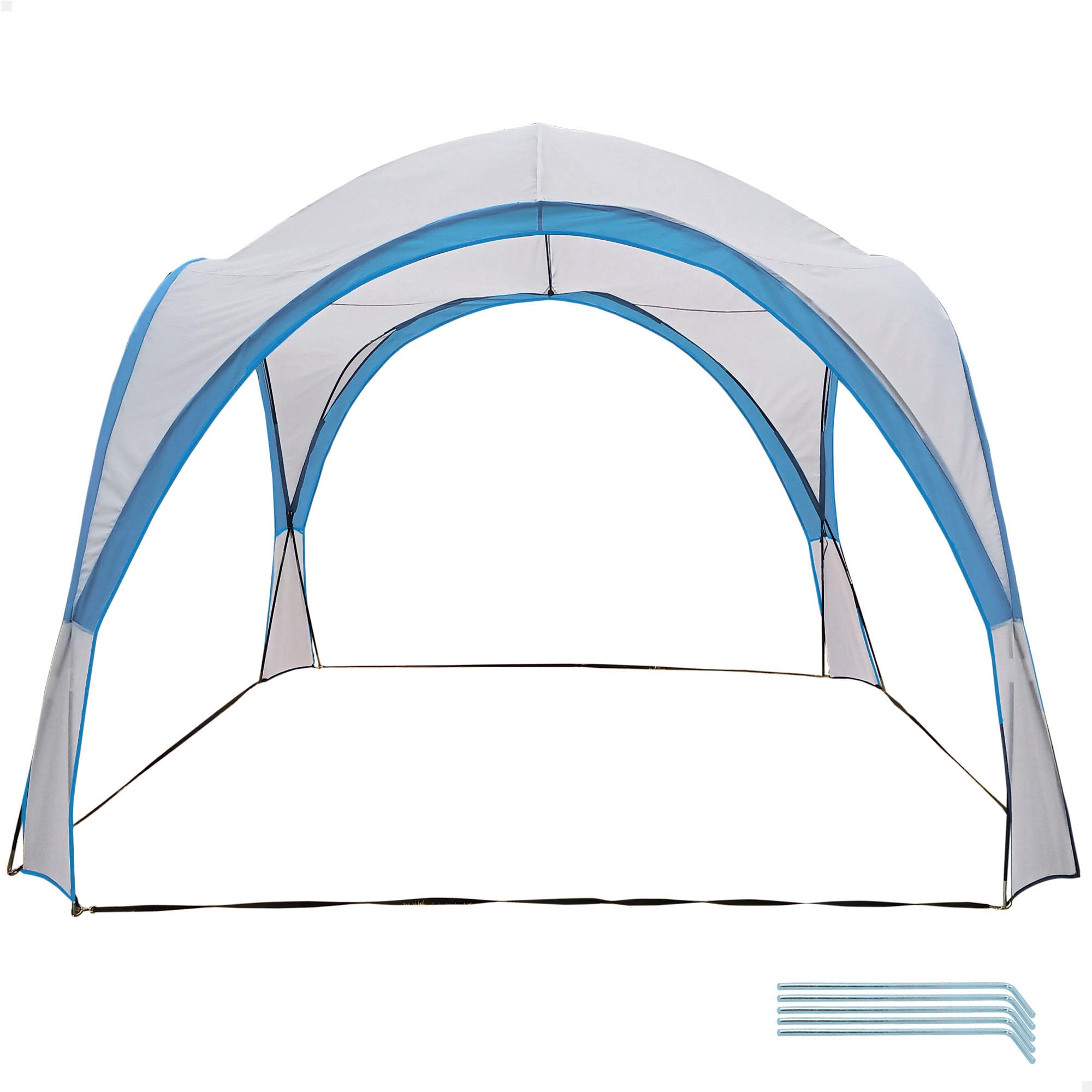 Aktive 52895 Outdoor Camping Tent for Shade, Lightweight, Easy to Set Up and Transport, Dimensions 320 x 320 x 260 cm, Open Tent, Sun Protection, Beach Shade