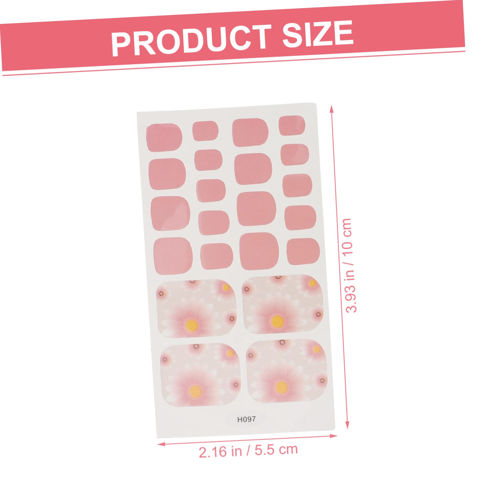 Pegatinas De Uñas De Pies Impermeables De Calcomanías Adhesivas Para Decoración De Manicura De Pies Diseño Diy Para Mujeres De Aplicar Y Retirar 6 Hojas*4