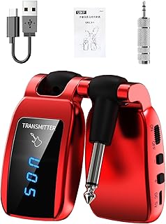 EUBEISAQI Bass Wireless System, Cordless Guitar Transmitter Receiver, Wireless Guitar Transmitter Receiver for Electric Guitar Bass Instruments
