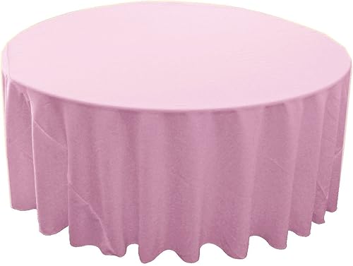 LA Linen - Mantel redondo de popelina de poliéster