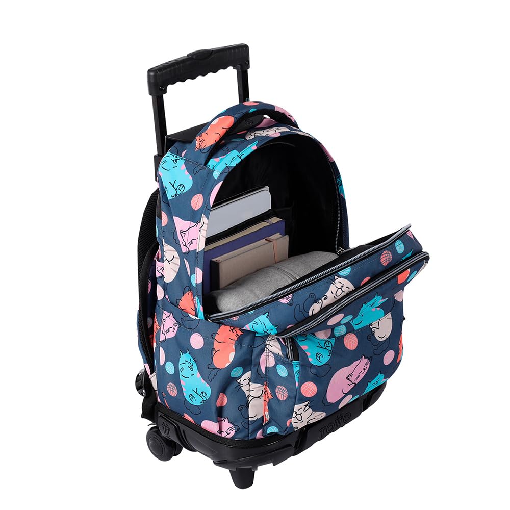 TOTTO MOCHILA ESCOLAR RUEDAS MISSI Unisex-adulto MARINO 60