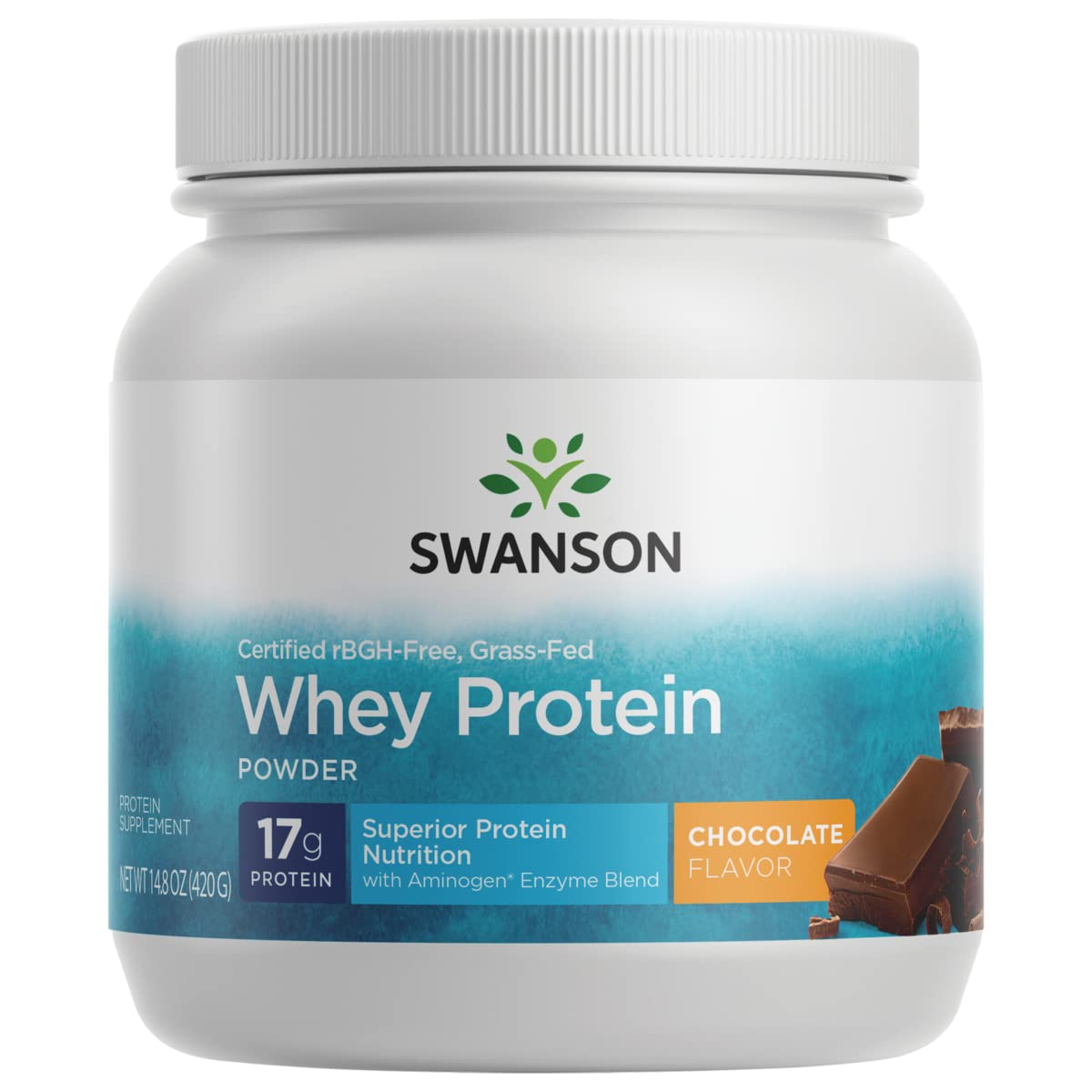 Swanson Ultimate Whey Protein with Aminogen, Chocolate, 14.8 oz