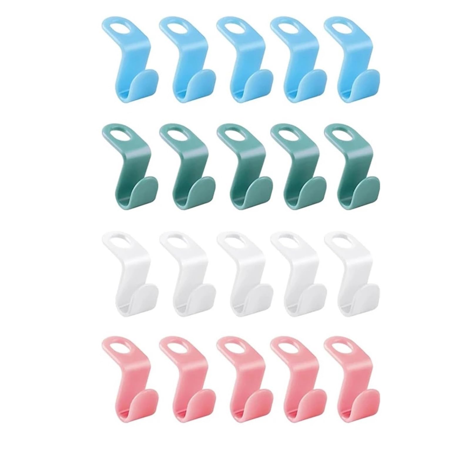 Clothes Hanger Connector Hooks 100pcs Clothes Hanger Connector Hooks Extender Plastic Hangers Extenders for Organiser for Wardrobe Closet Organizer