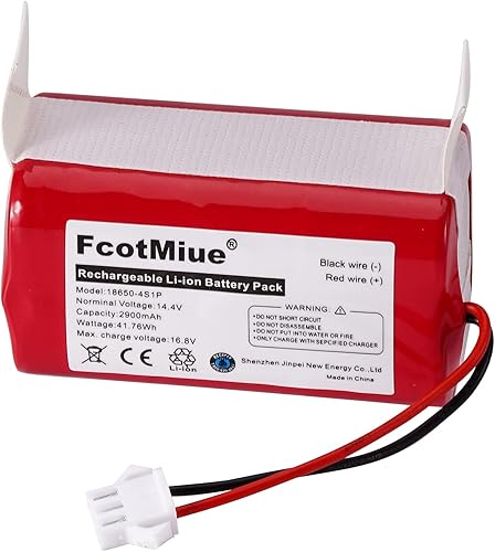 FcotMiue Batería de repuesto mejorada RVBAT700 para aspiradoras Shark RV750, RV720, RV700, Ecovacs Deebot N79, N79S, 500, DN622, Eufy RoboVac 11,