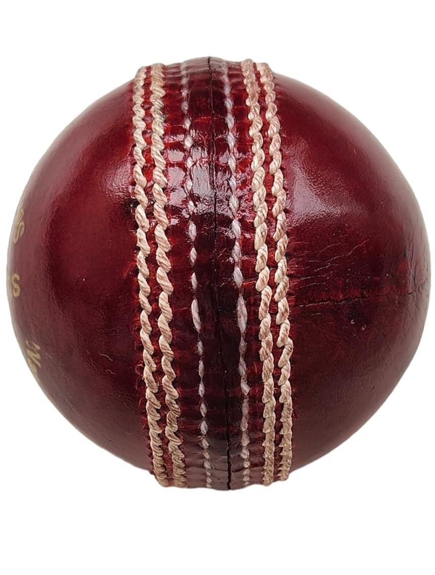 Professional Cricket Ball, Dark Red Leather, Traditional Seam Design, Match Quality Sports Equipment-image-18