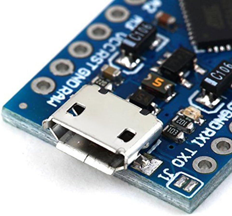 HiLetgo 3pcs Atmega32U4 5V 16MHz Bootloadered IDE Micro USB Development Board Microcontroller Compatible to Arduino Pro Micro Serial Connection with Pin Header