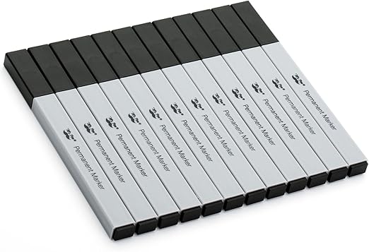 Mr. Pen - 12 Pack Aesthetic Black Fine Tip Permanent Markers
