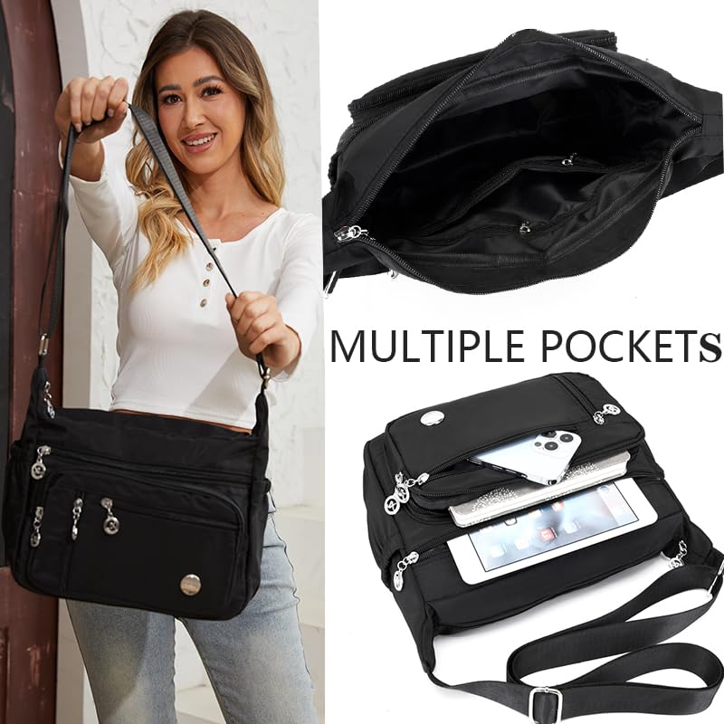 Bolso COOLOME para mujer, bandolera, impermeable, con múltiples bolsillos miniatura 2