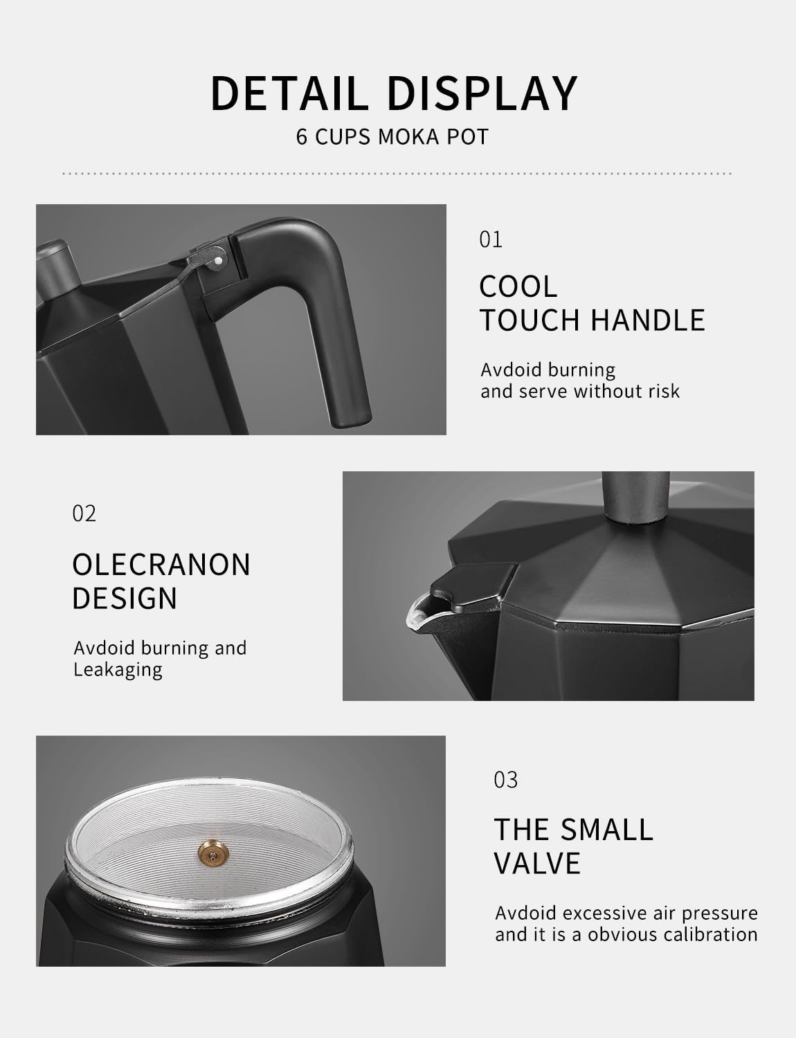 VINATO Espresso Maker csomag tartalma
