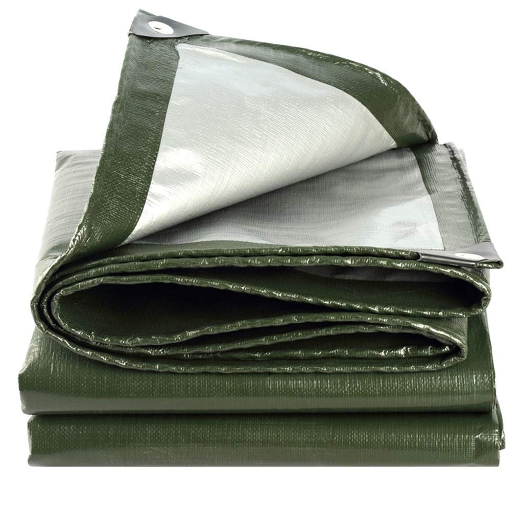 RajoNN Lona Impermeable Resistente, Cubierta de Lona Verde para Tienda de campaña, Cubierta de Lona de poliéster con Refugio para Tienda de campaña, Lona para Acampar, Cubiertas para Lluvia al Aire