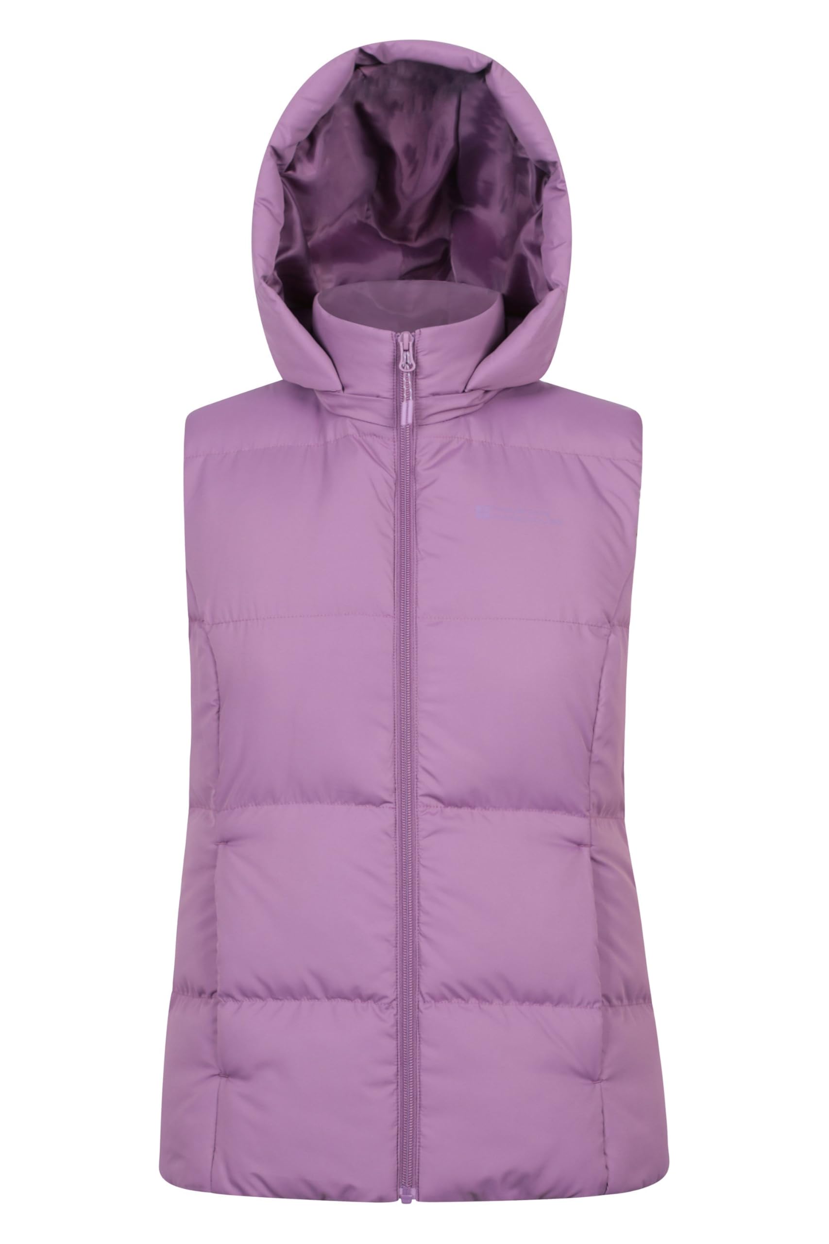 Mountain Warehouse Women's Purple Astral Padded Gilet - Water Resistant Bodywarmer, Detachable Hood Vest, Microfibre Insulation - Best For Outdoors, Sports, Gym, Spring Summer Size 16