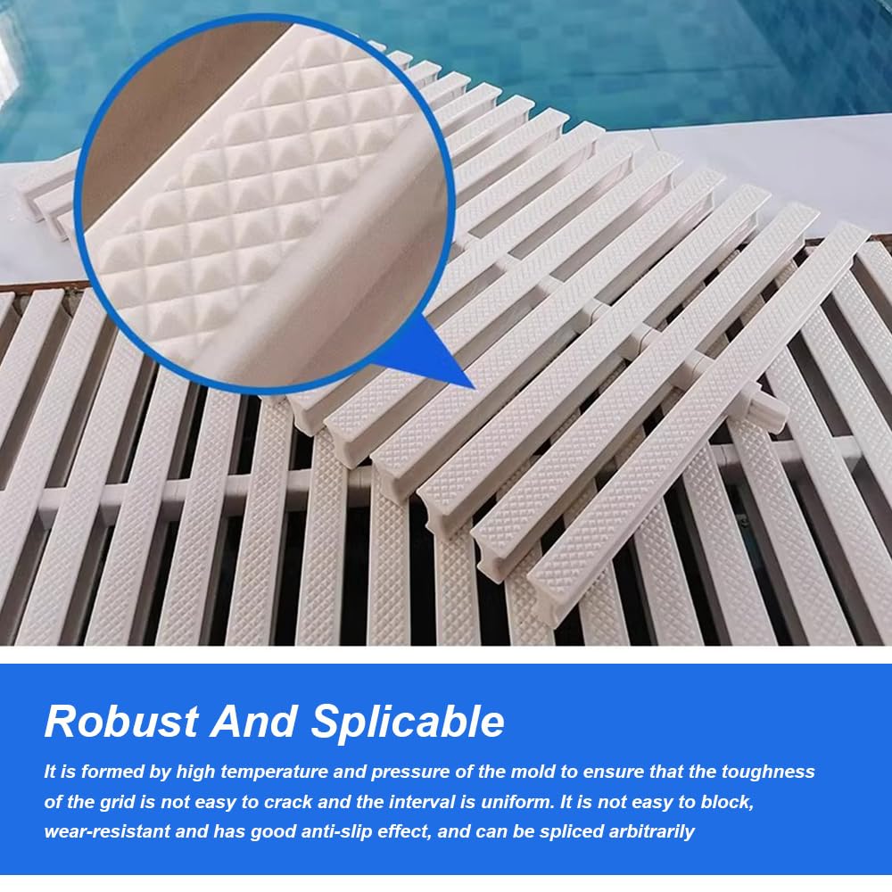 Griglia di drenaggio per piscina e grondaia da bagno, copertura antiscivolo in PVC da 18 cm per bordo piscina, Draina Solut, accessorio a bordo piscina, supporto ad alta qualità