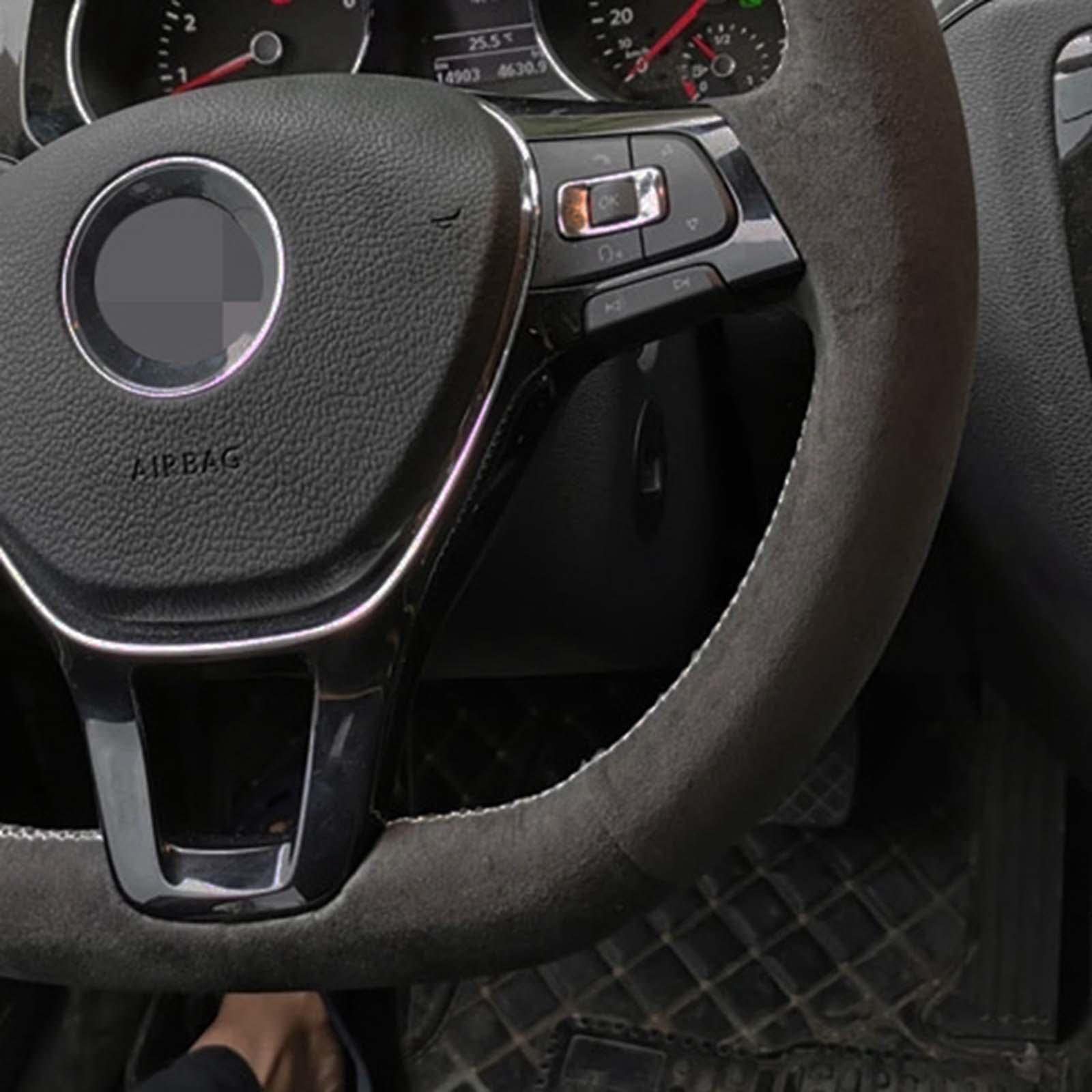 Amazon | ZKSHPS 車のステアリングホイールカバー手縫いのソフト