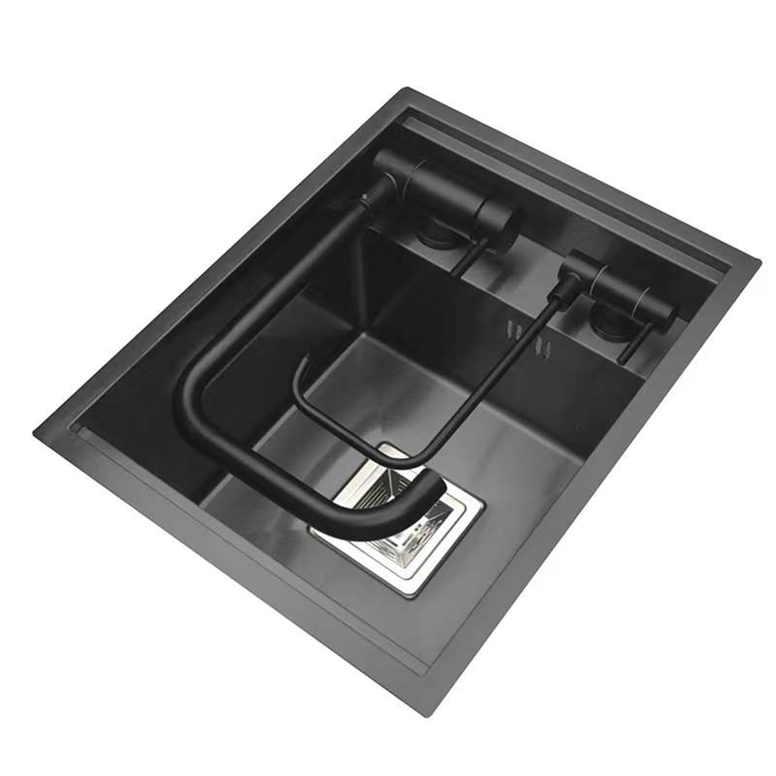 Grifo Plegable, Grifo para Osmosis Grifo Cocina Fregadero, Rotación de 360° Negro